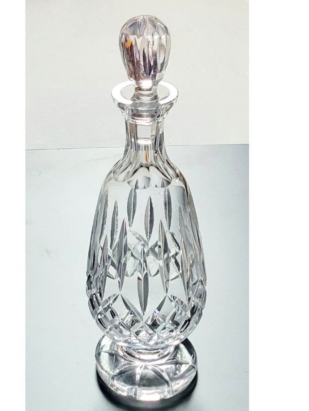 Rare Waterford Lismore Footed Brandy Crystal Decanter 13.5" Tall vtg Ireland EUC